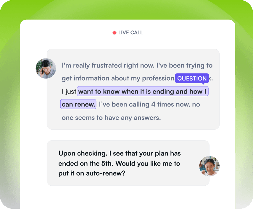Live transcription and knowledge base synthesis
